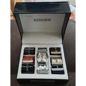 Kessaris Interchangeable Ladies Quartz Watch Gift Set New